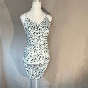 SHEIN White and Blue Floral Dress